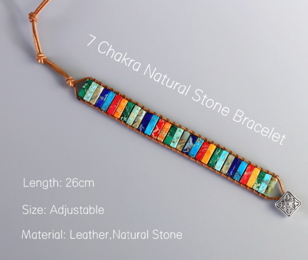 Handmade 7 Chakra Natural Stone Bracelet  3
