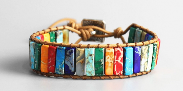 Handmade 7 Chakra Natural Stone Bracelet