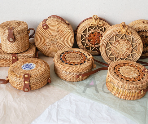 Handmade Woven Rattan Bags
